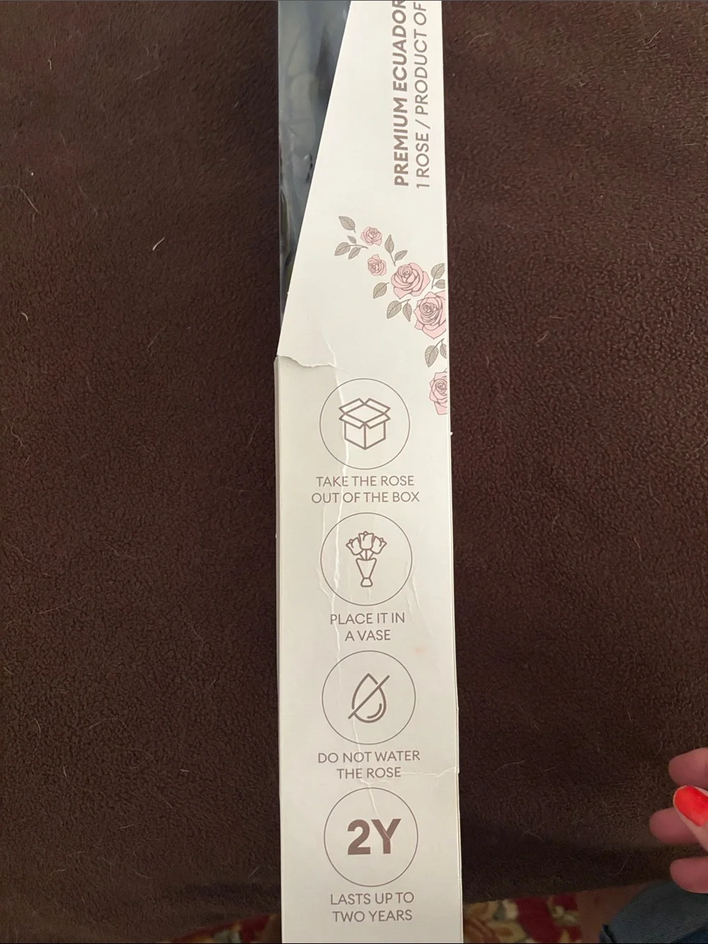 NIB Preserved lavender Rose - Long Stem fantasy farms